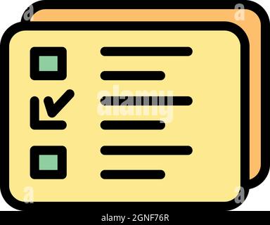 Redesign list icon. Outline redesign list vector icon color flat isolated Stock Vector