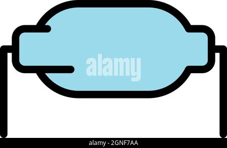 Fixed resistor icon. Outline fixed resistor vector icon color flat isolated Stock Vector