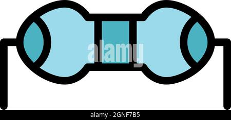 Voltage resistor icon. Outline voltage resistor vector icon color flat isolated Stock Vector