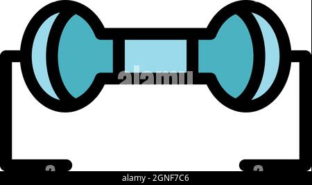 Safety resistor icon. Outline safety resistor vector icon color flat isolated Stock Vector
