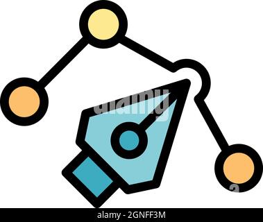 Redesign graphic icon. Outline redesign graphic vector icon color flat isolated Stock Vector