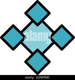 Creative redesign icon. Outline creative redesign vector icon color flat isolated Stock Vector