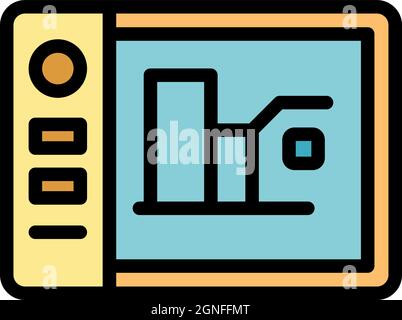 Website redesign icon. Outline website redesign vector icon color flat isolated Stock Vector