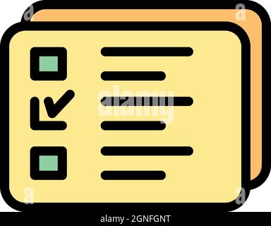 Redesign list icon. Outline redesign list vector icon color flat isolated Stock Vector