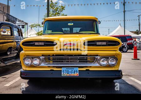 Reno, NV - August 3, 2021: 1960 Chevrolet Panel Truck at a local car show. Stock Photo