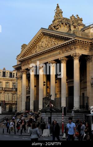 BELGIUM, TOWN OF BRUSSELS, DISTRICT OF CENTRE CALLED THE PENTAGON, SQUARE OF THE EXCHANGE Stock Photo