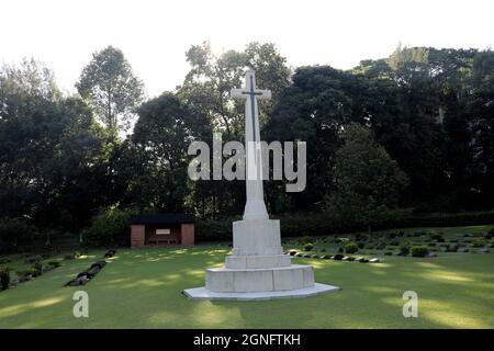 CHITTAGONG, BANGLADESH - SEPTEMBER 07: The Chittagong war cemetery is a graveyard of martyrs on September 07, 2021 in Chittagong, Bangladesh. The Comm Stock Photo