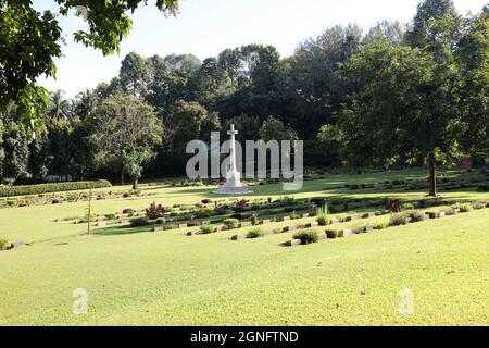 CHITTAGONG, BANGLADESH - SEPTEMBER 07: The Chittagong war cemetery is a graveyard of martyrs on September 07, 2021 in Chittagong, Bangladesh. The Comm Stock Photo