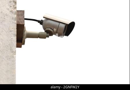 CCTV Camera tool isolated on white background and have clipping paths,Equipment for security systems. Stock Photo