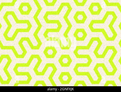 Computer-generated Hexagon Tile Connection art background design illustration Stock Vector