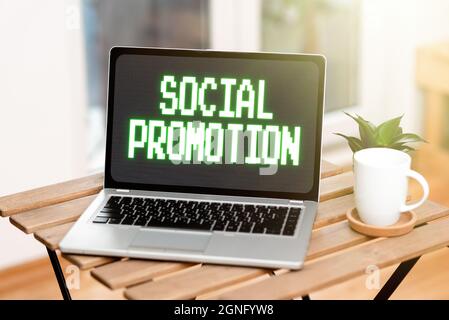 Writing displaying text Social Promotion, Business concept advancing students to the next grade to be with their peers Voice And Video Calling Capabil Stock Photo