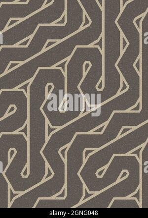 Computer-generated Hexagon Tile Connection art background design illustration Stock Vector