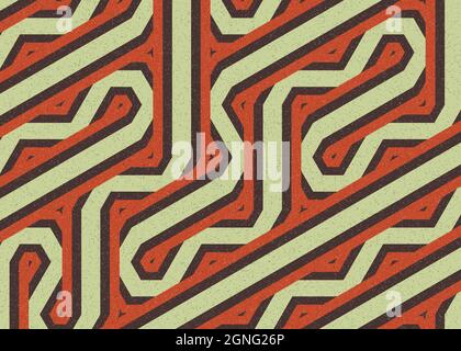 Computer-generated Hexagon Tile Connection art background design illustration Stock Vector