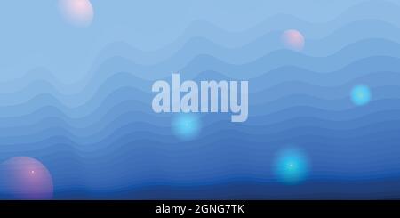 Abstract background blue color wave outdoor texture ball circle explosion season celebration wallpaper backdrop pattern vector illustration EPS10 Stock Vector