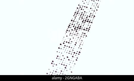 Dotted Black 3d Halftone Typography Pattern Geometric Typeface Dots  Design 3d illustration Render Stock Photo