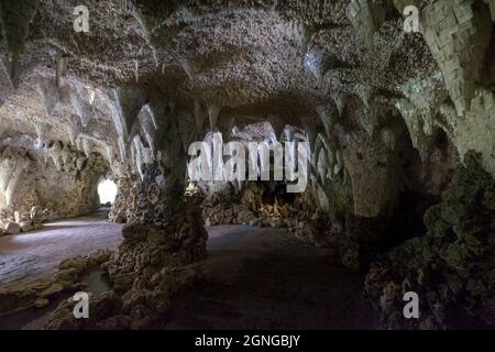 Painshill Park Cobham the Crystal Grotto part of an English landscape garden created in the 18th century by Charles Hamilton Stock Photo