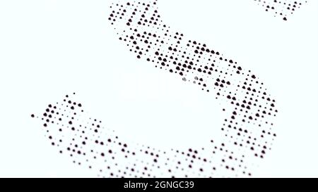 Dotted Black 3d Halftone Typography Pattern Geometric Typeface Dots S Design 3d illustration Render Stock Photo