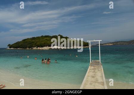 Ksamil beach, Sarande, Albania Stock Photo