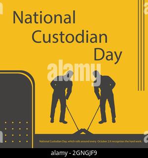 National Custodian Day, which rolls around every  October 2.It recognizes the hard work. Stock Vector