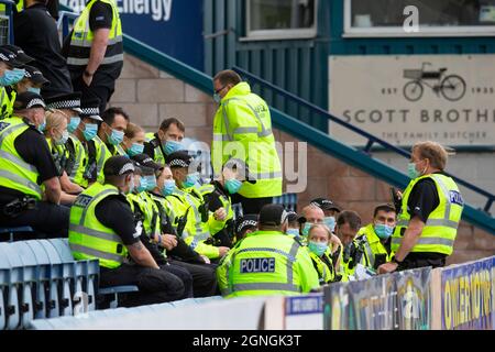 Rangers fans and police officers ahead of the William Hill Premiership ...