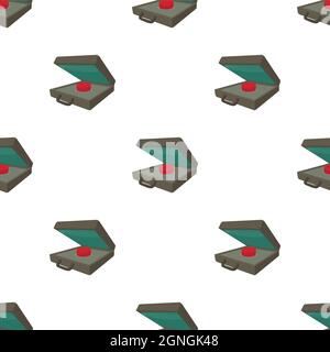 Alarm button pattern seamless background texture repeat wallpaper geometric vector Stock Vector