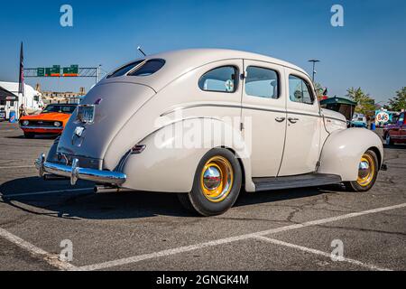 Reno, NV - August 4, 2021: 1940 Ford Deluxe Fordor Sedan at a local car show. Stock Photo