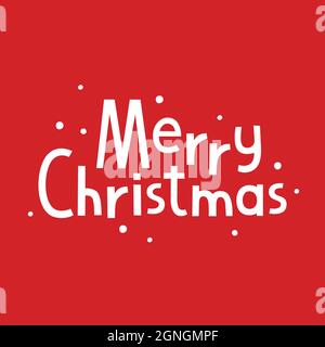 Merry Christmas lettering. Christmas vector illustration Stock Vector