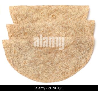 Tortilla bread isolated over white background Stock Photo