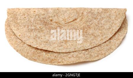 Tortilla bread isolated over white background Stock Photo