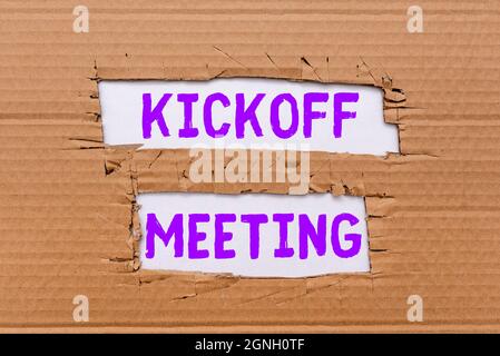 Handwriting text Kickoff Meeting, Concept meaning Special discussion on the  legalities involved in the project Stock Photo - Alamy