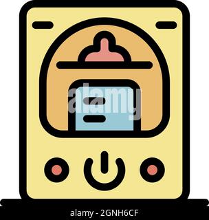 Electric sterilizer icon. Outline electric sterilizer vector icon color flat isolated Stock Vector