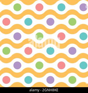 Vector vintage seamless abstract pattern. Vector pattern for holidays in retro style. Retro abstract texture. Stock Vector