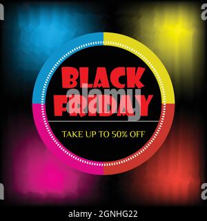 Black Friday sales banner vector illustration Stock Vector