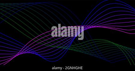 Abstract line wave background. vector Element for design. eps 10. Stylized line art background Stock Vector