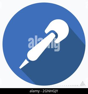 Icon Darts - Long Shadow Style - Simple illustration, Editable stroke, Design template vector, Good for prints, posters, advertisements, announcements Stock Vector