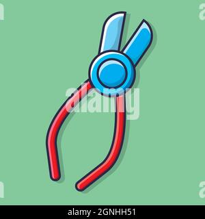 cut pliers isolated cartoon vector illustration in flat style Stock Vector