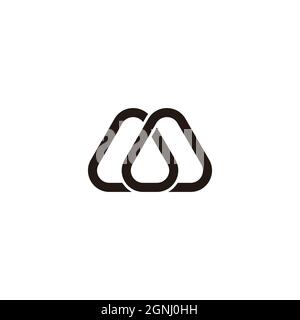 letter m simple curves infinity design logo vector Stock Vector