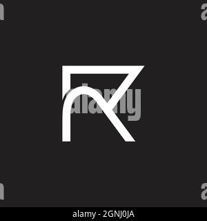 letter r simple loop line geometric logo vector Stock Vector