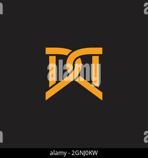 letter dc dd simple linked geometric linear logo vector Stock Vector