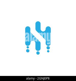 letter s blue fresh water drops logo vector Stock Vector