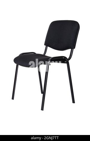 Black soft office chair isolated on white Stock Photo