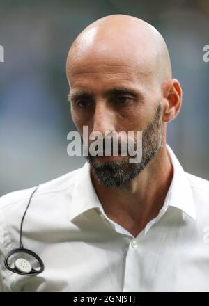 Milan, Italy, 25th September 2021. Former player Borja Valero now a commentator for DAZN during the Serie A match at Giuseppe Meazza, Milan. Picture credit should read: Jonathan Moscrop / Sportimage Stock Photo