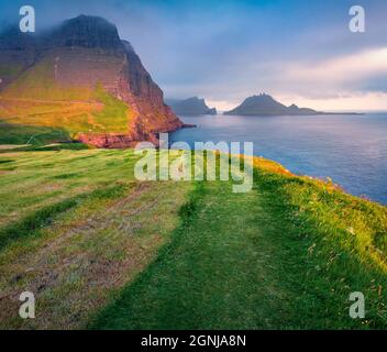 Tindholmur island in summer, Faroe Islands Stock Photo - Alamy