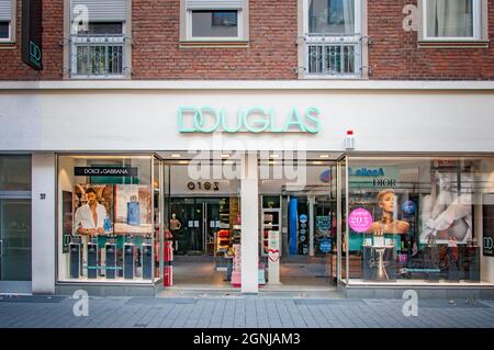 AACHEN, GERMANY. OCTOBER 04, 2020 Douglas shop facade Street view Stock Photo