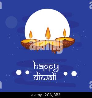 Diwali Hindu Festival Background Stock Vector