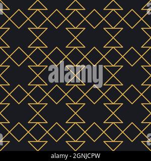 Abstract seamless geometric gold linear pattern for packaging, design of luxury products. Vector illustration for wallpaper, surface, web design. Stock Vector