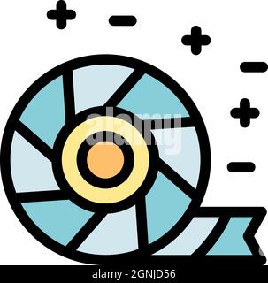 Adhesive tape for parcels icon. Outline adhesive tape for parcels vector icon thin line color flat on white Stock Vector