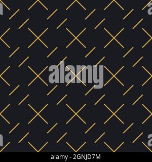 Abstract seamless geometric gold linear pattern for packaging, design of luxury products. Vector illustration for wallpaper, surface, web design. Stock Vector