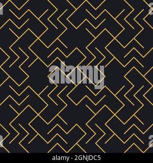 Abstract seamless geometric gold linear pattern for packaging, design of luxury products. Vector illustration for wallpaper, surface, web design. Stock Vector