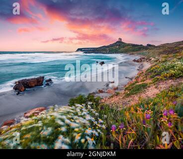 Beach Scene Sinis Peninsula Sardinia Italy Stock Photo - Alamy